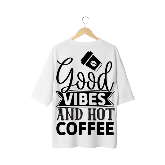 Good Vibes and Hot Coffee Half Sleeve T-Shirt