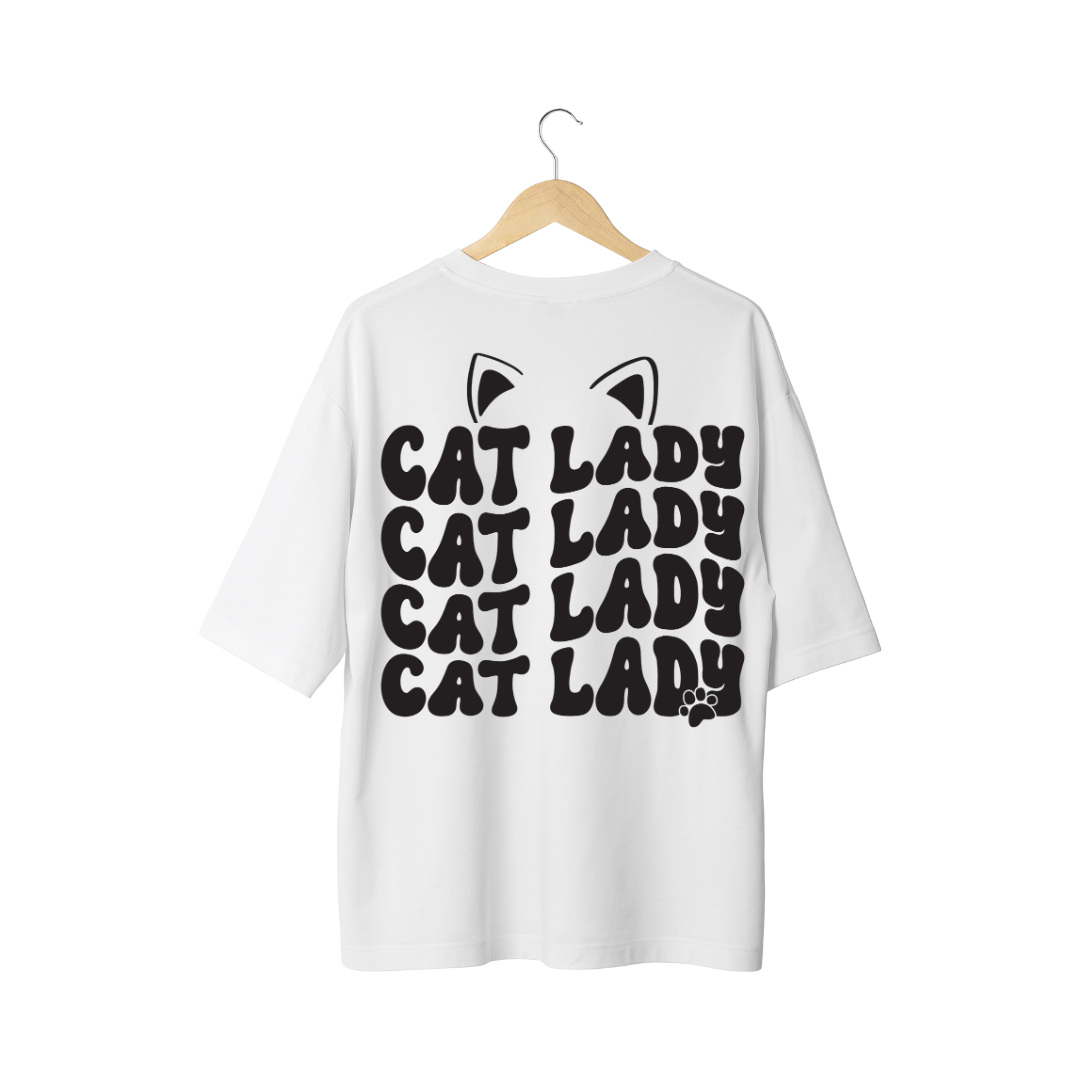 Cat Lady Half Sleeve T-Shirt