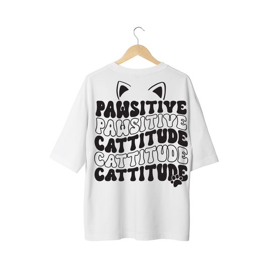 Pawsitive Cattitude Half Sleeve T-Shirt