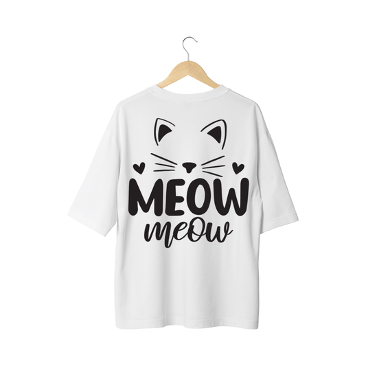 Meow Meow Cat Lover Half Sleeve T-Shirt