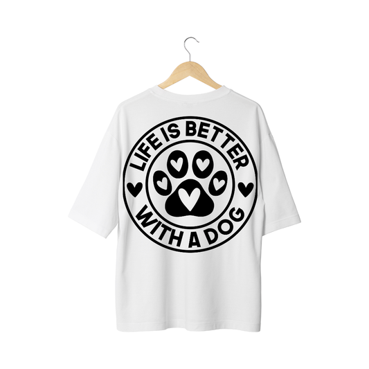 Life is Better with a Dog Half Sleeve T-Shirt