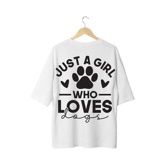 Just a Girl Who Loves Dogs Half Sleeve T-Shirt