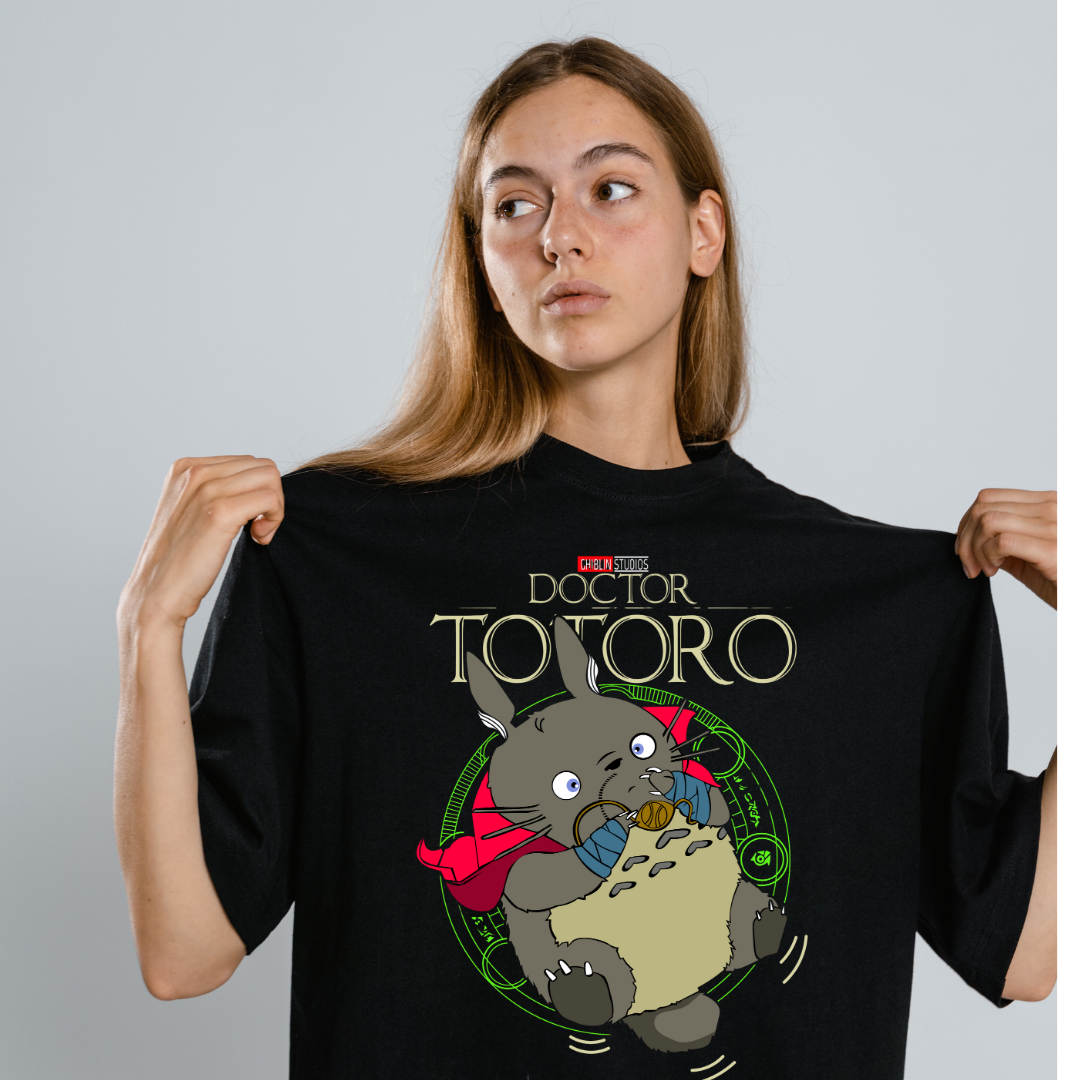 Doctor Totoro – Ghibli x Marvel Fusion Tee Half Sleeve T-Shirt