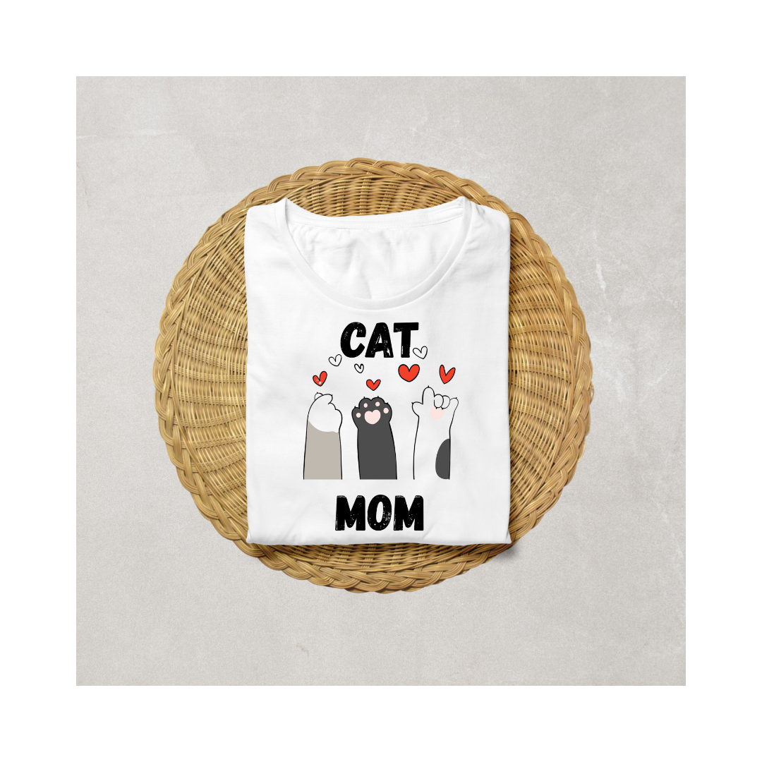 Cat Mom Half Sleeve T-Shirt