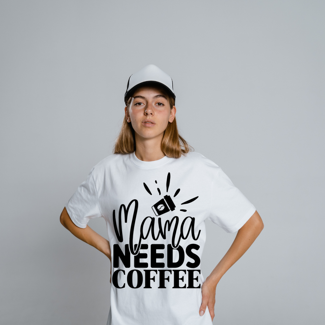 Mama Needs Coffee Half Sleeve T-Shirt