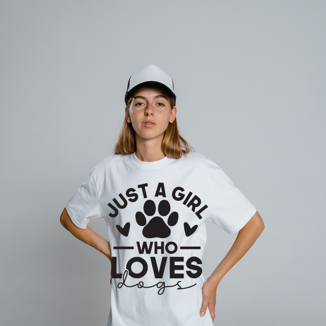 Just a Girl Who Loves Dogs Half Sleeve T-Shirt