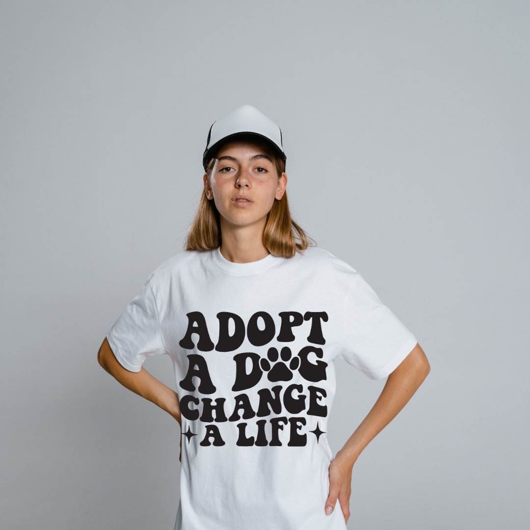Adopt a Dog, Change a Life Half Sleeve T-Shirt