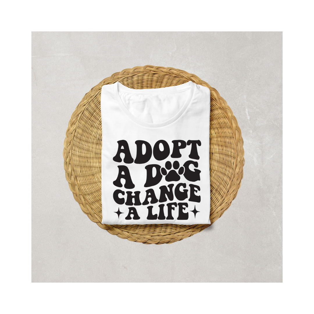 Adopt a Dog, Change a Life Half Sleeve T-Shirt