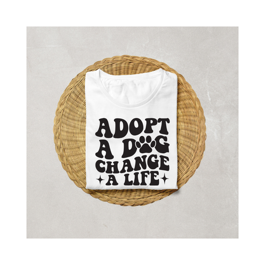 Adopt a Dog, Change a Life Half Sleeve T-Shirt
