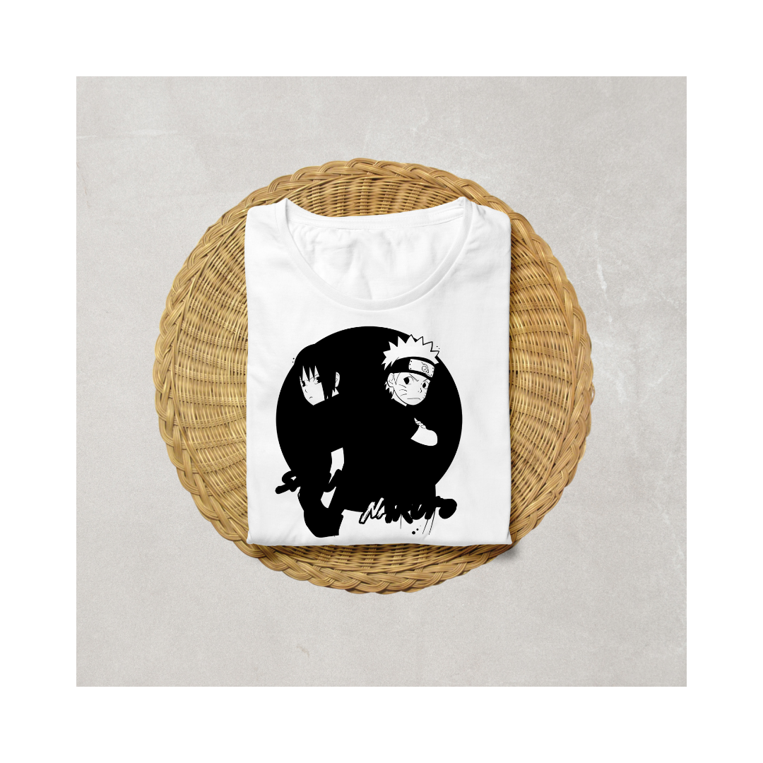 Naruto & Sasuke Rivalry Half Sleeve T-Shirt
