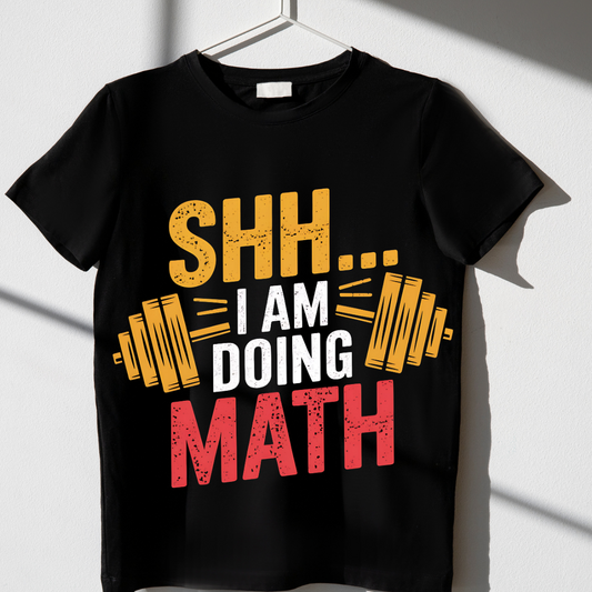 Shh... I Am Doing Math Half Sleeve T-Shirt